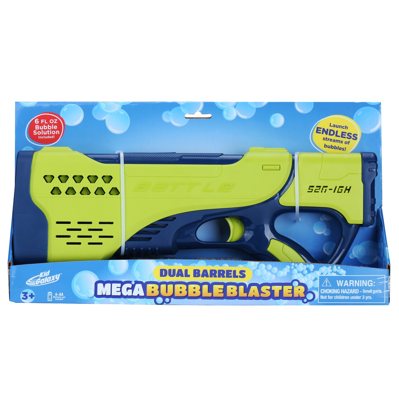 15" Dual Barrels Mega Bubble Blaster W/ Continuous Stream Blaster